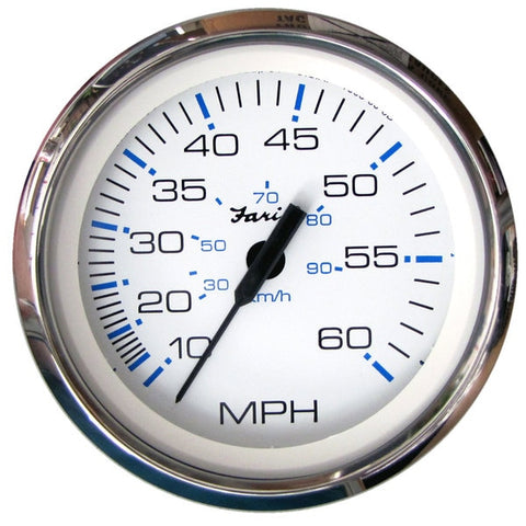 Faria 33811 Chesapeake Stainless Steel Speedometer (60 MPH) Pitot - 4",  White