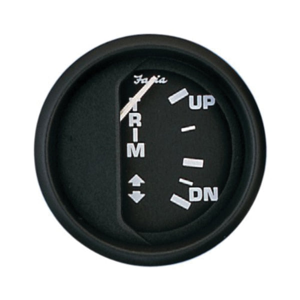 Faria 12827 Euro Trim Gauge (Johnson/Evinrude/Suzuki Outboard) - 2",  Black