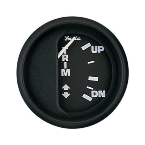 Faria 12827 Euro Trim Gauge (Johnson/Evinrude/Suzuki Outboard) - 2",  Black
