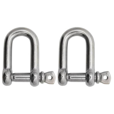 Extreme Max 3006.8255.2 BoatTector Stainless Steel D Shackle - 7/8",  2-Pack