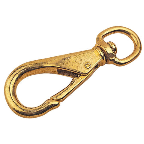 Sea-Dog 139132-1 Brass Swivel Eye Boat Snap - Size 2 (3-5/8" Gate)