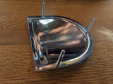GemLux Marine 4" x 5" Studded Clamshell Boat Vent - 316 Stainless