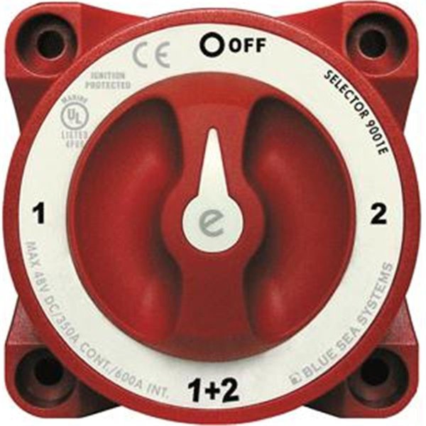 thumbnail image 2 of Seas On-Off Combine Blue Sea 9001e E-Series Red Selector 4 Position Battery Switch Panel Wiring Diagram 2 of 9