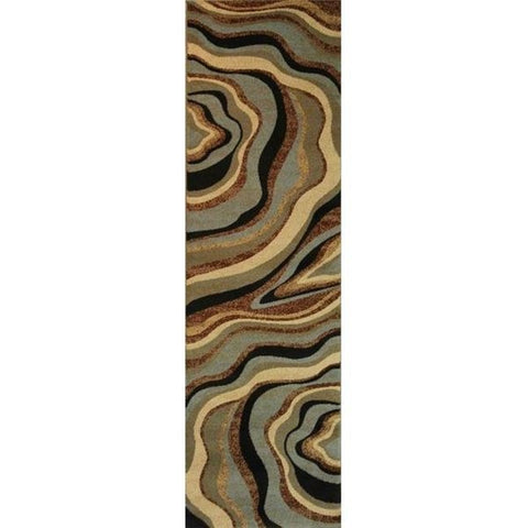 Infinity Home 547052L NIRVANA WAVES TONE & TONE 2 ft. 3 in. x 9 ft. 6 in. Runner 54705