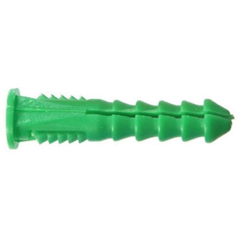 Hillman Fasteners 370332 12-14-16 x 1-0.5 in. Green Ribbed Plastic Anchor; 50 Pack